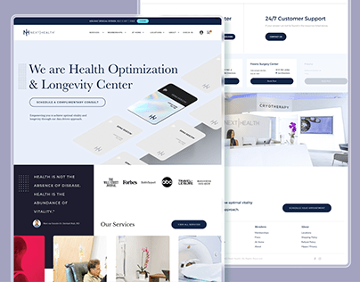 Next Health Website Design Concept 2