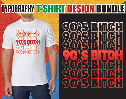typography t-shirt design bundle