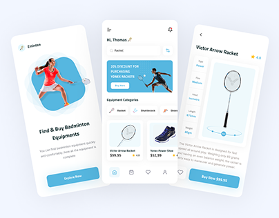 Eminton - Badminton E-Commerce Mobile App