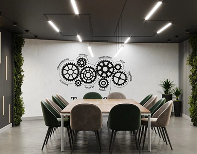 Design option for a meeting room in the basement