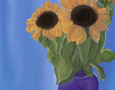 Sunflowers- Still Life Illustration