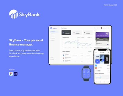 Mobile App Design for Skybank | UI/UX Design | 🍏Watch