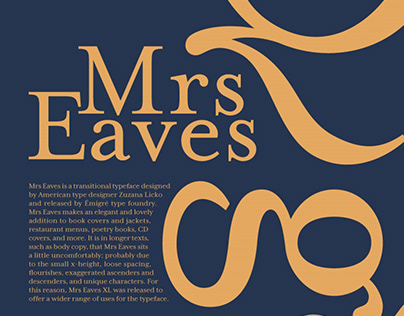 Mrs Eaves Type Poster