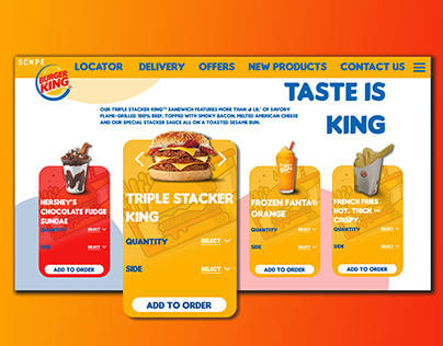 Burger King Menu Setup Concept Design