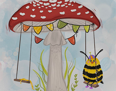Mushroomland and Bee
