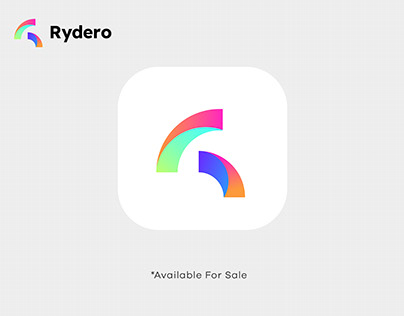 r letter software technology logo design, app icon