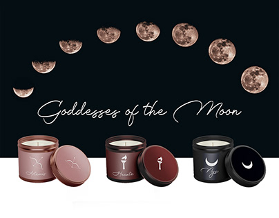 Goddeesses of the Moon · Candle Packaging