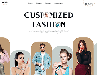 Clothes and Accesories website landing page UI design