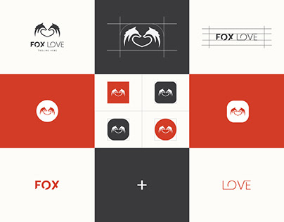 Fox Love Logo Template