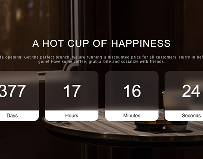 Caffee Coming Soon Template With HTML/CSS/JS
