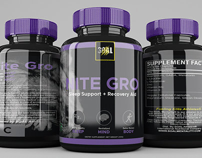Supplement Label Design "Nite Gro"