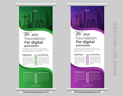 corporate roll up banner design template.