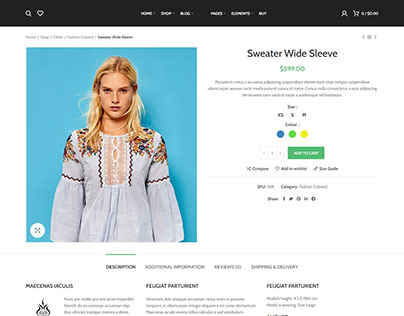 Women's Shop Product Page