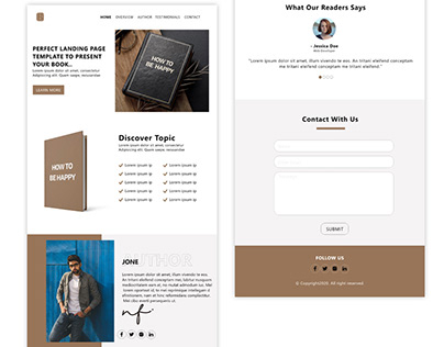Perfect Landing Page Template to Present Your Book..