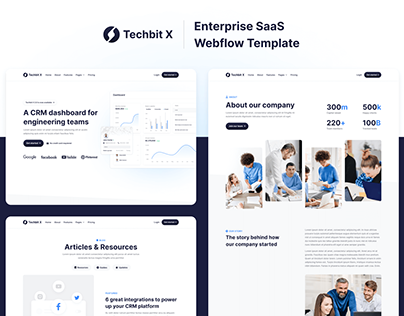 Techbit X - Enterprise SaaS Webflow Template