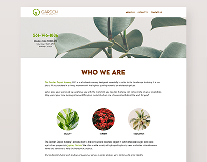 Garden Depot Website Redesign