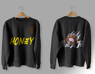 Honey Bear Logo Version 2 as a clothing brand