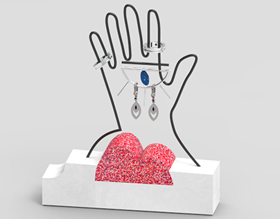 Abstract Jewelry Display : Concept Visualisation.