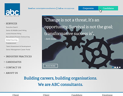 Client Work : abc consultants Website