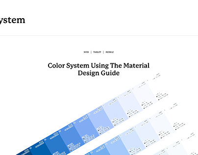 Color System Using The Material Design Guide