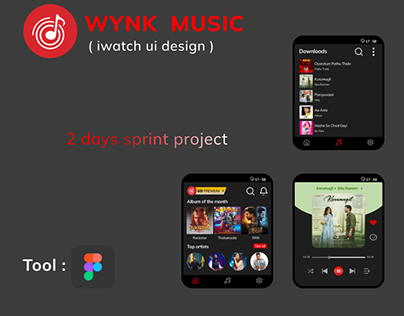 WYNK MUSIC (iwatch UI design)