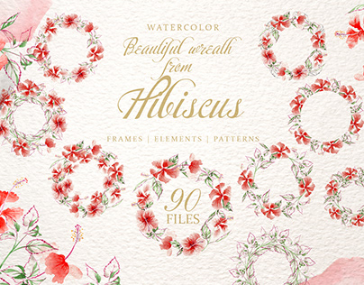 Hibiscus watercolor png