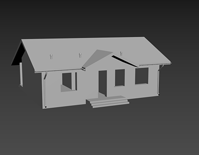 Low poly модель дома