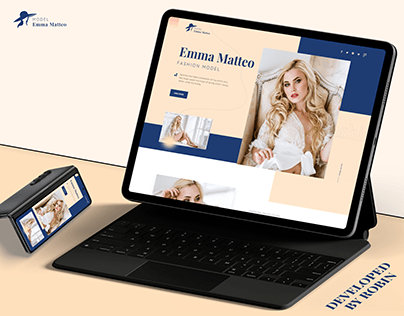 Designed Fashion Model Emma's website for (Philip John)
