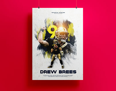 Sports Poster Design-Drew Brees