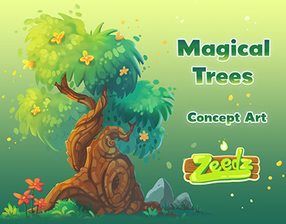 Magic Trees. Game Comcept Art