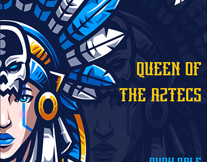 Queen Of Aztec mascot logo