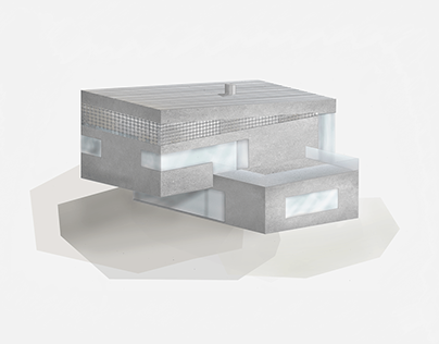 Ajar box house concept