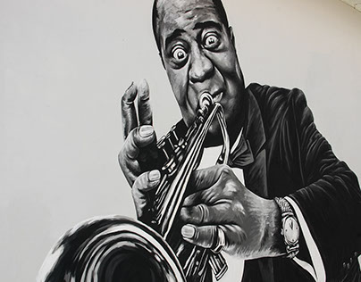 Louis Armstrong streetart