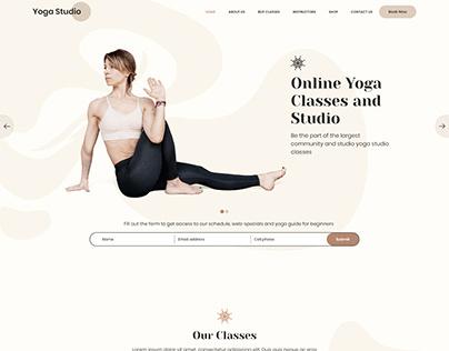 Yoga Studio Landing Page Template