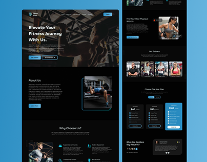 Gym Fitness Website Landing Page Design