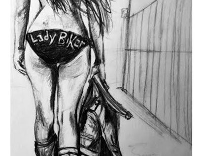 Illustration - Lady biker