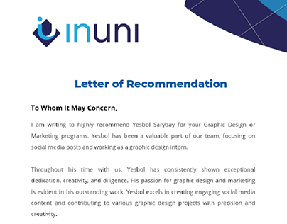Letter of Recommendation INUNIGLOBAL