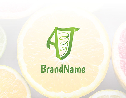 Letter A J Blender Juice Logo