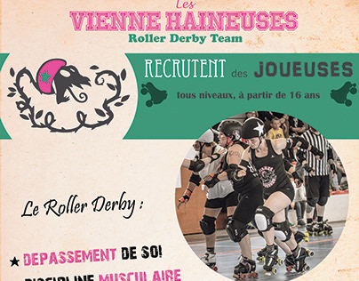 Poster for roller derby team Vienne Haineuses