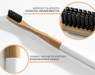 Bamboo Toothbrush - Creative Layout