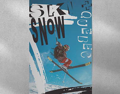 Affiche ski, projet étudiant