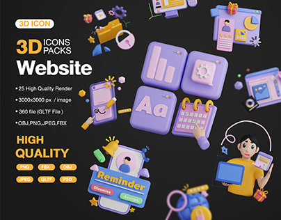 Website 3D icon