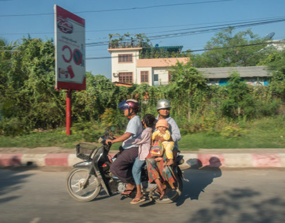 Morning commute in Mandalay