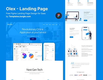 Olex – Free Figma Landing Page for Saas