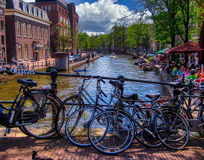 Amsterdam - canal i bicicletes - Holanda