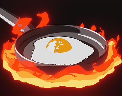 Ghibili style fried egg Animation