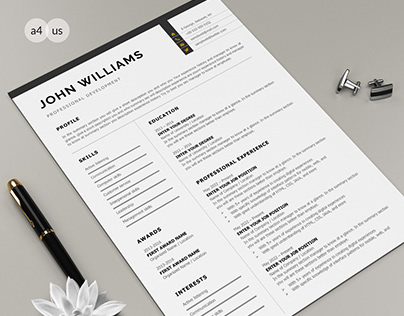 A4 word resume free download