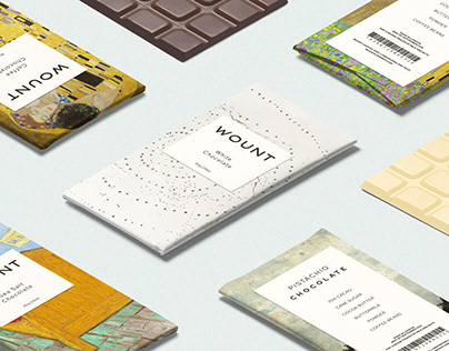 Wount - Chocolate packaging design and mockup concept