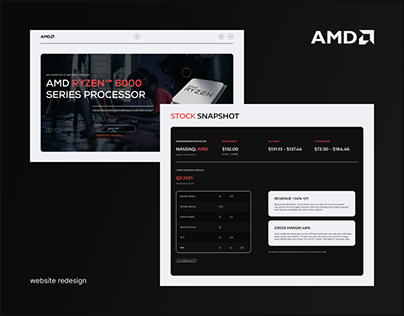 AMD corporate website design concept