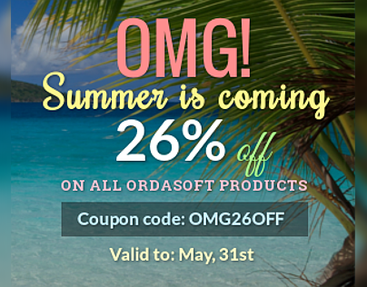 26% off on all OrdaSoft products